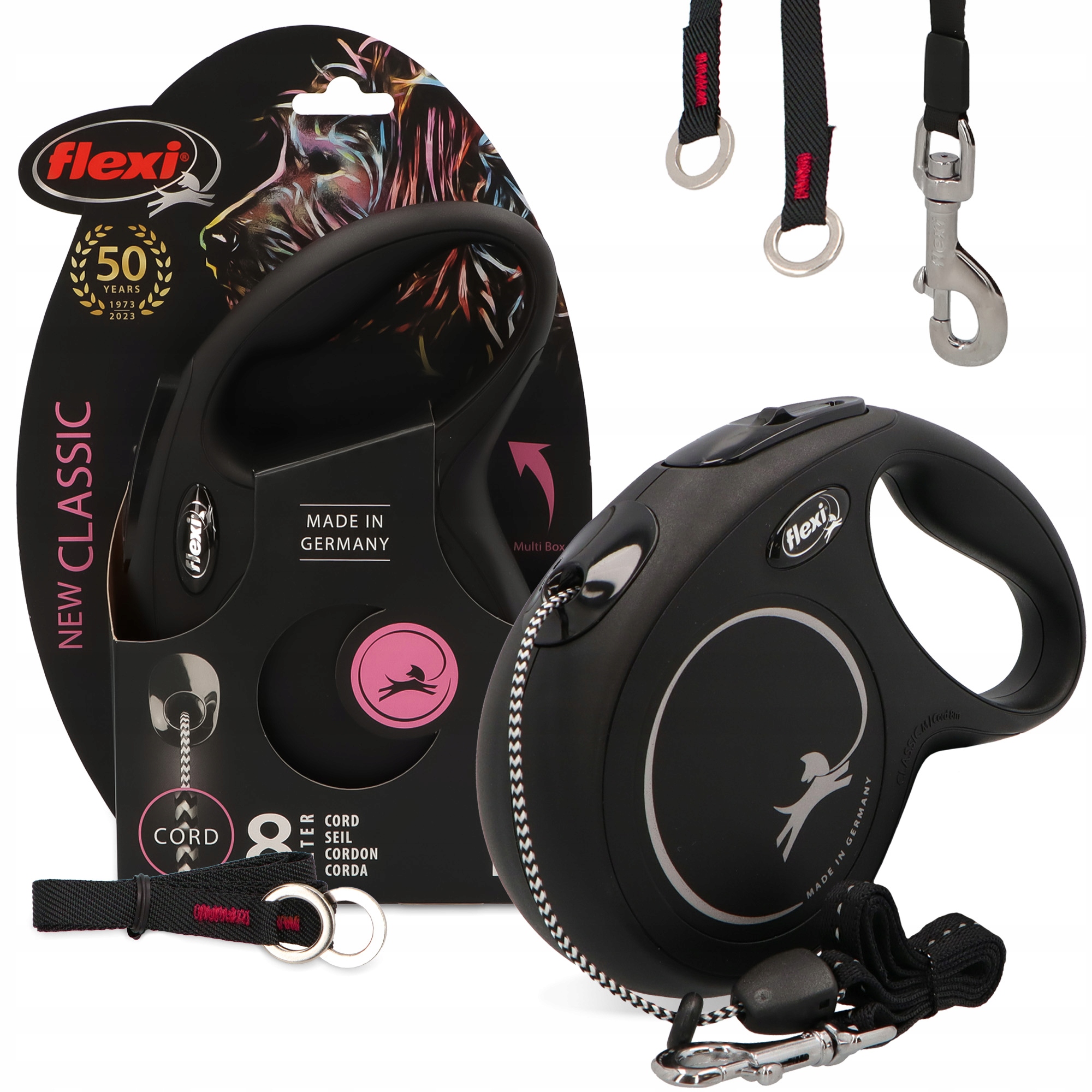 Levně Vodítko Psa Flexi Automatická 8 m Svinovací Lanko Natahovací M 20 kg Dlouhá Mo 3O