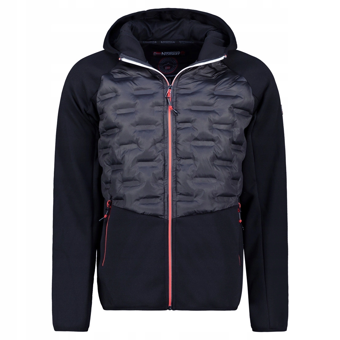 Pánská bunda Geo Norway Couto na jaro, lehká, prošívaná, s kapucí, pohodlná