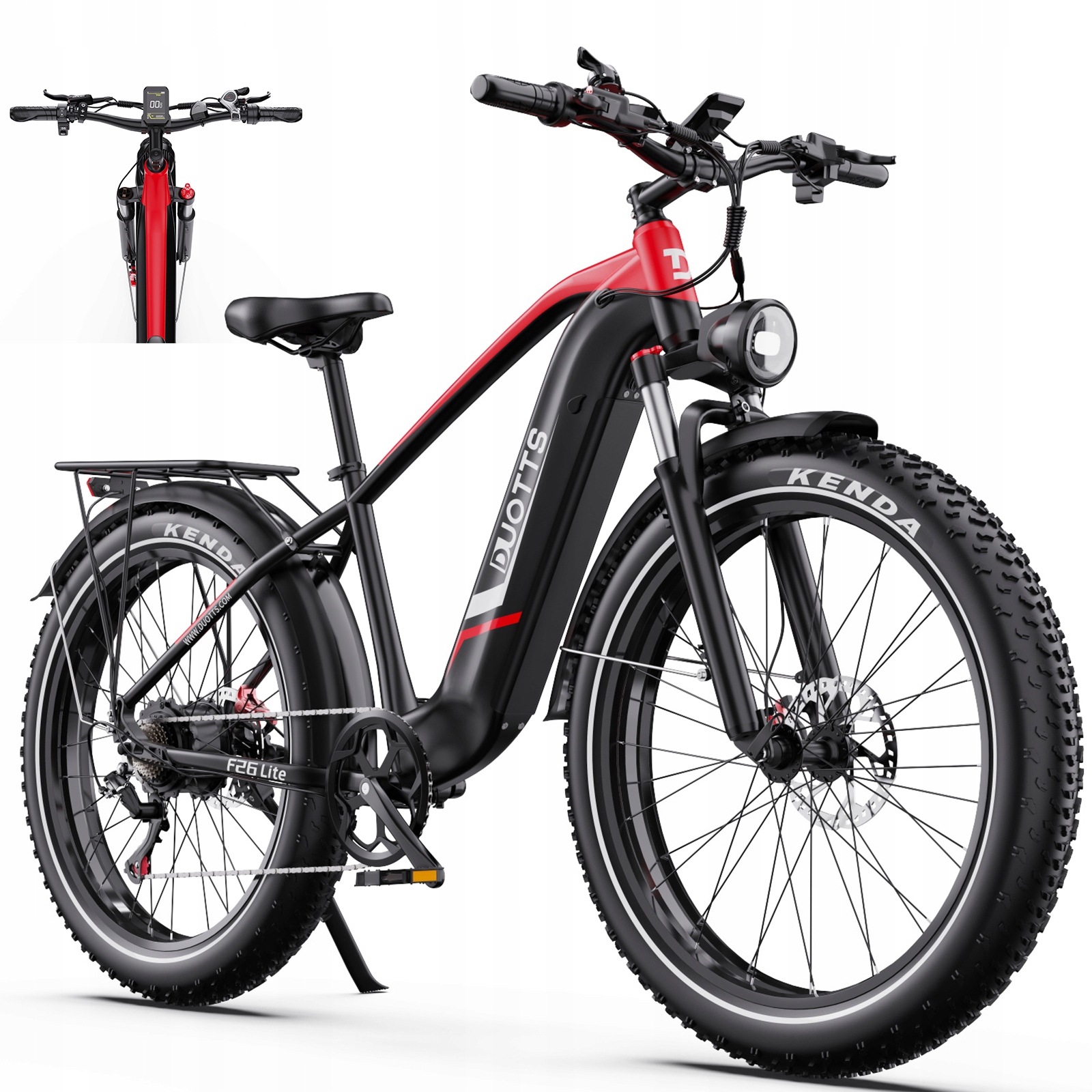 26'' elektromobil Duotts F26 lite 750W 50KM/H 90KM 18AH hydraulické brzdy