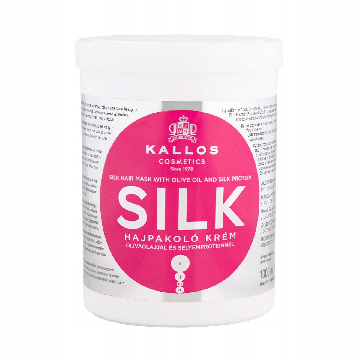 

Kallos Silk Maska Odżywka Do Włosów z Jedwabiem 1L