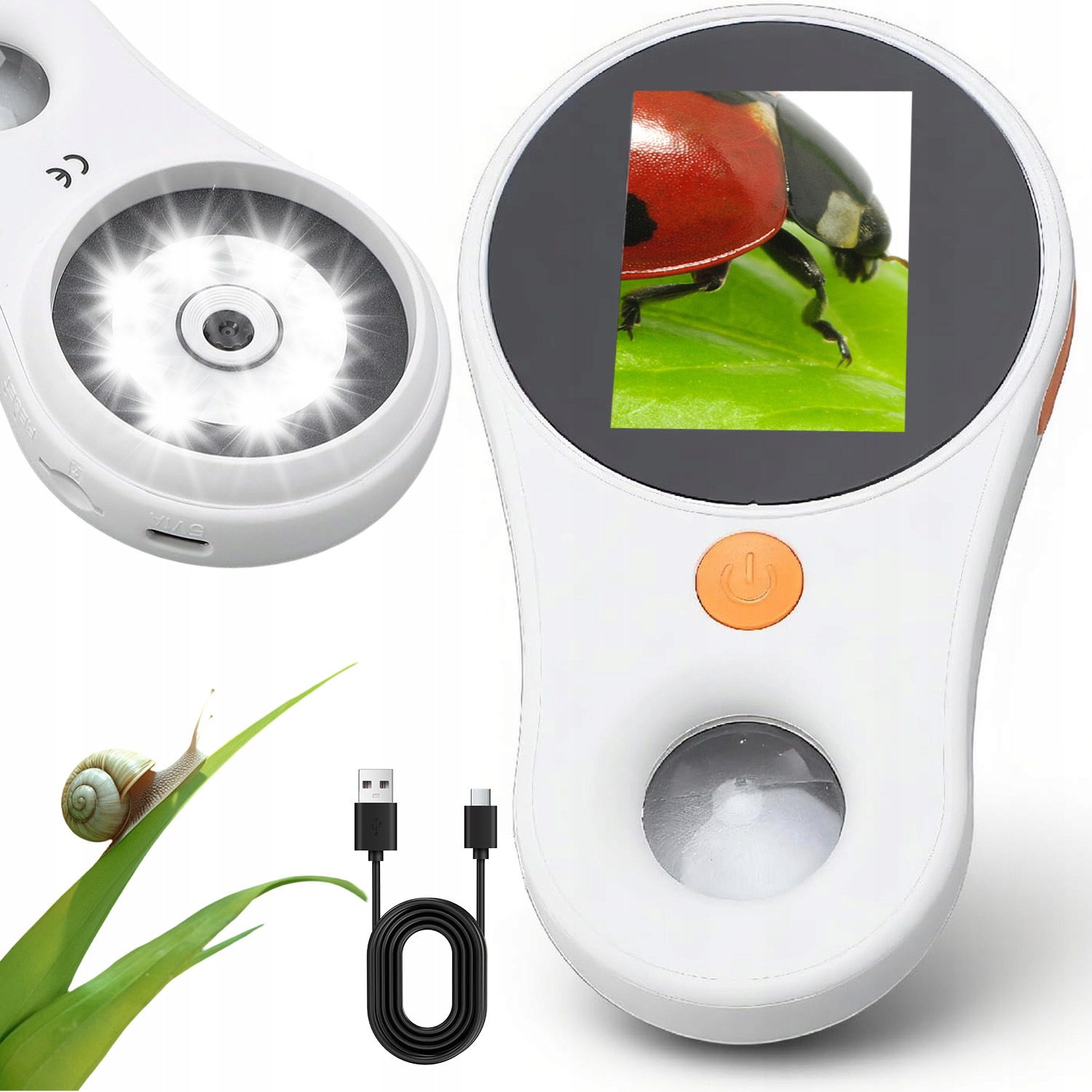 Digitální Ruční Přenosný Mikroskop Pro Děti Mini Kapesní Lupa 500X
