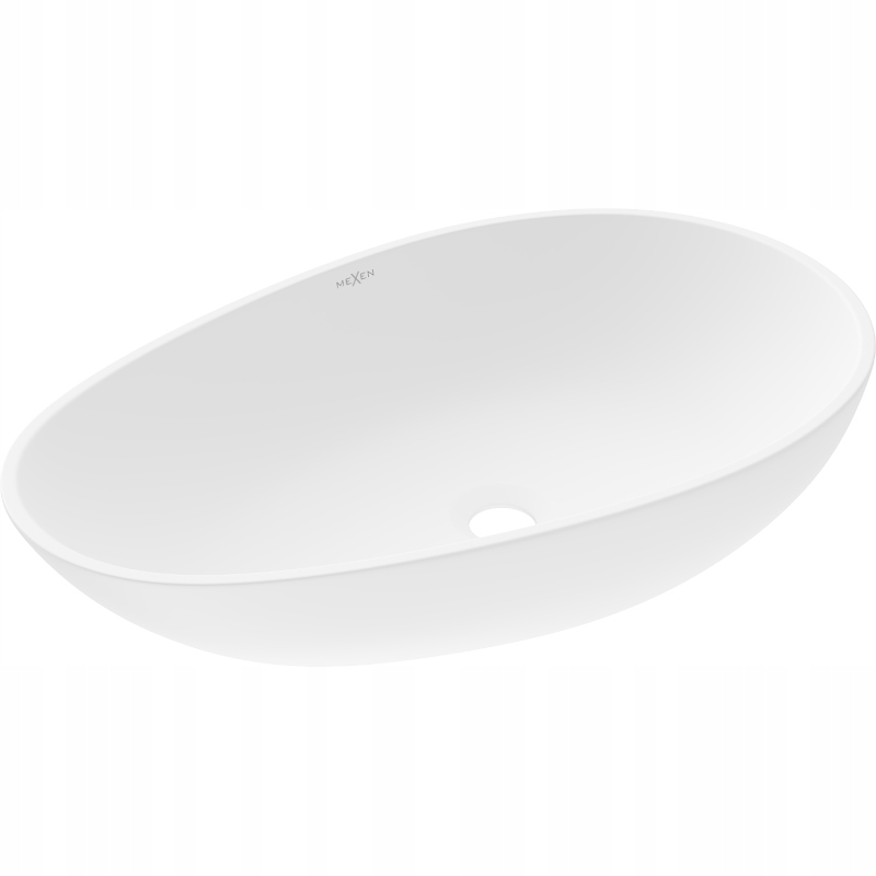 Mexen Nora umyvadlo z konglomerátu 60 x 36 cm bílá