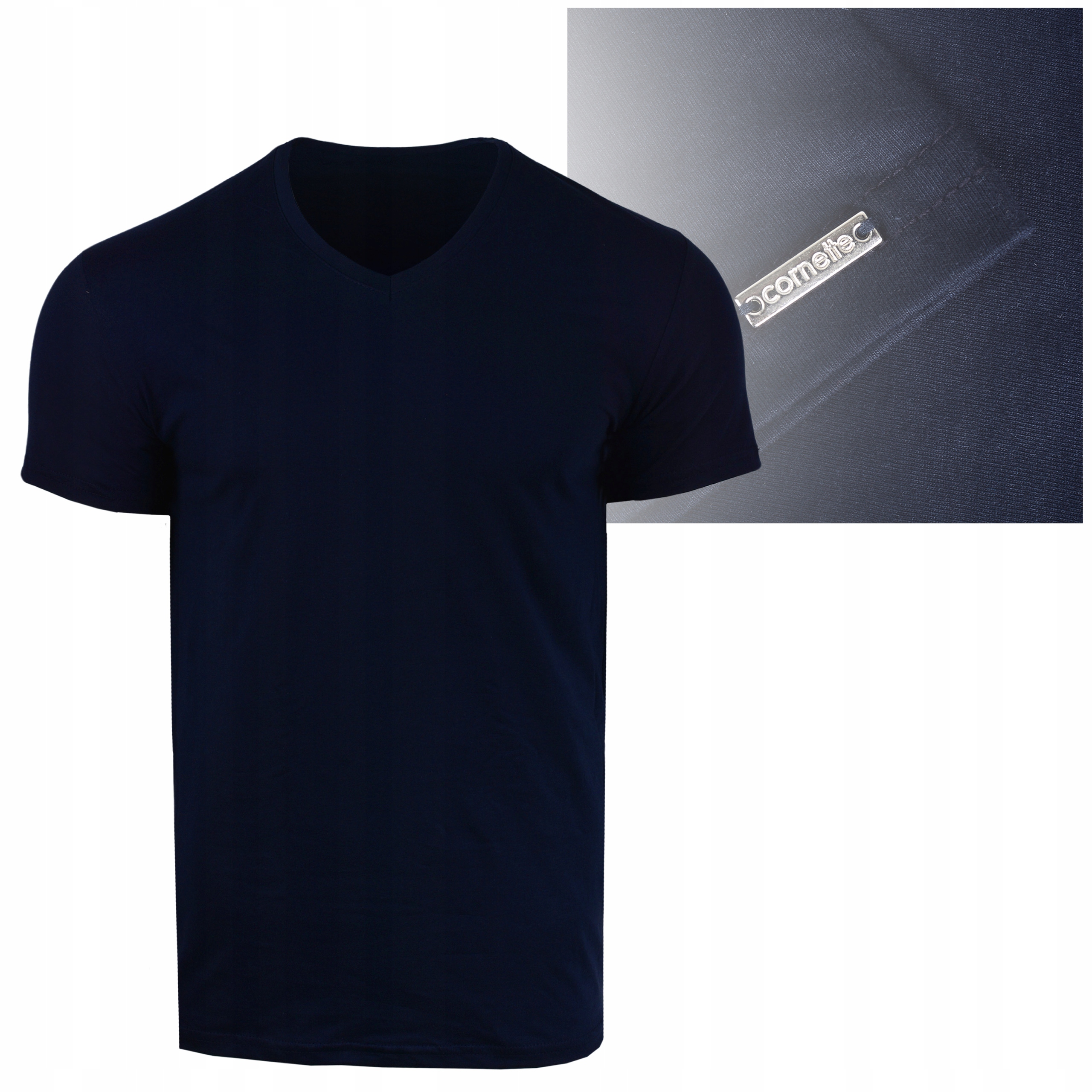 Cornette Pánske tričko Bavlnené 201 Navy Veľkosť XL