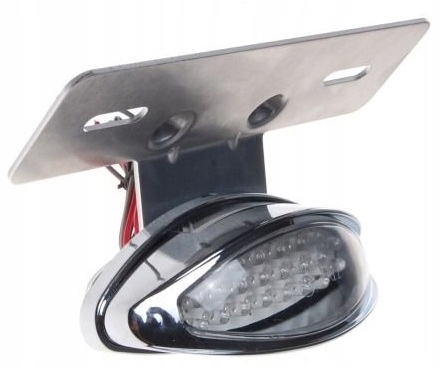 Lampa Led chrom mocowaniem tablicy rejestracyjnej