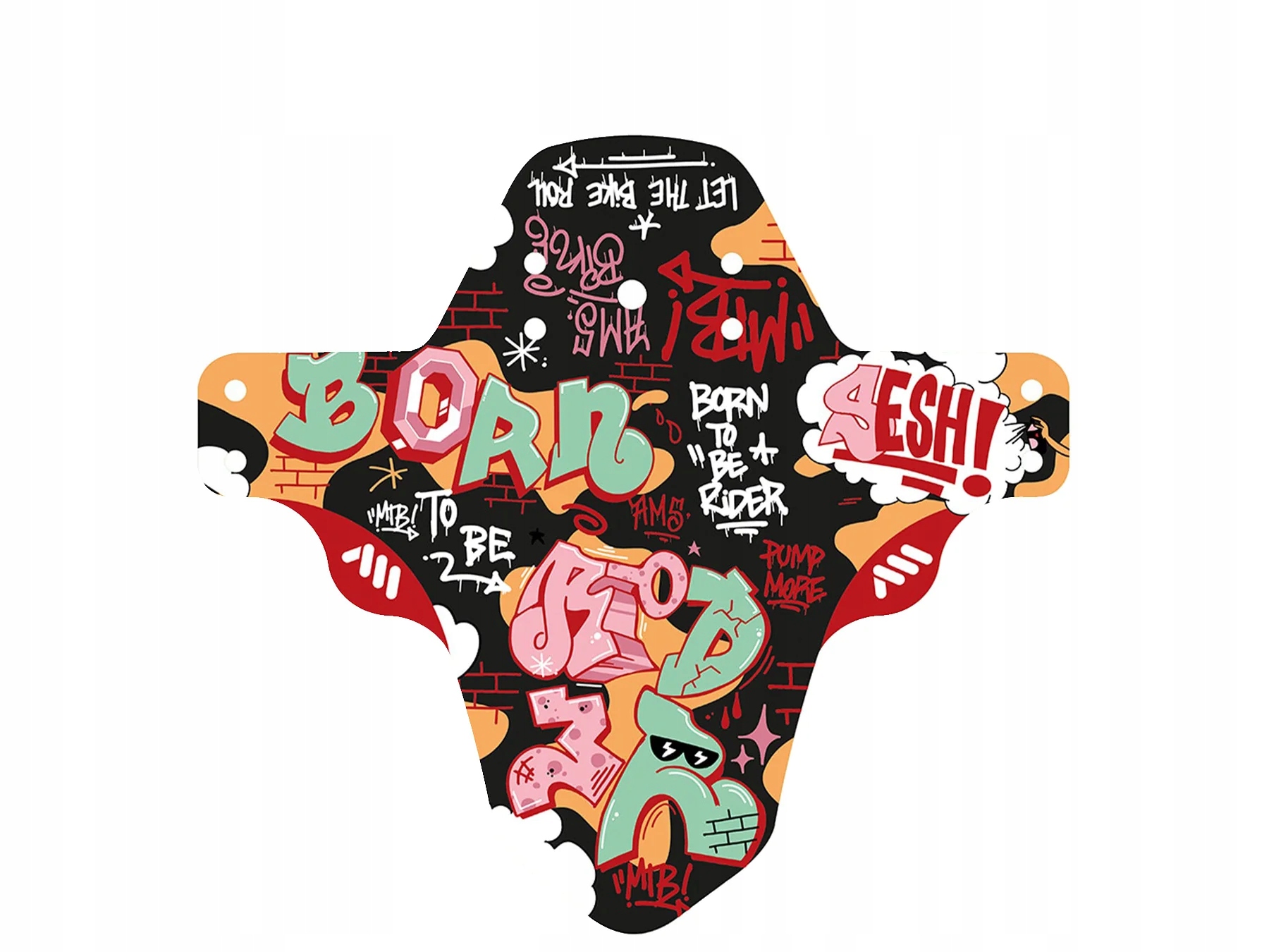 Przedni Błotnik Rowerowy 26 27.5 29 Ams Born To Be Rider Czerwony