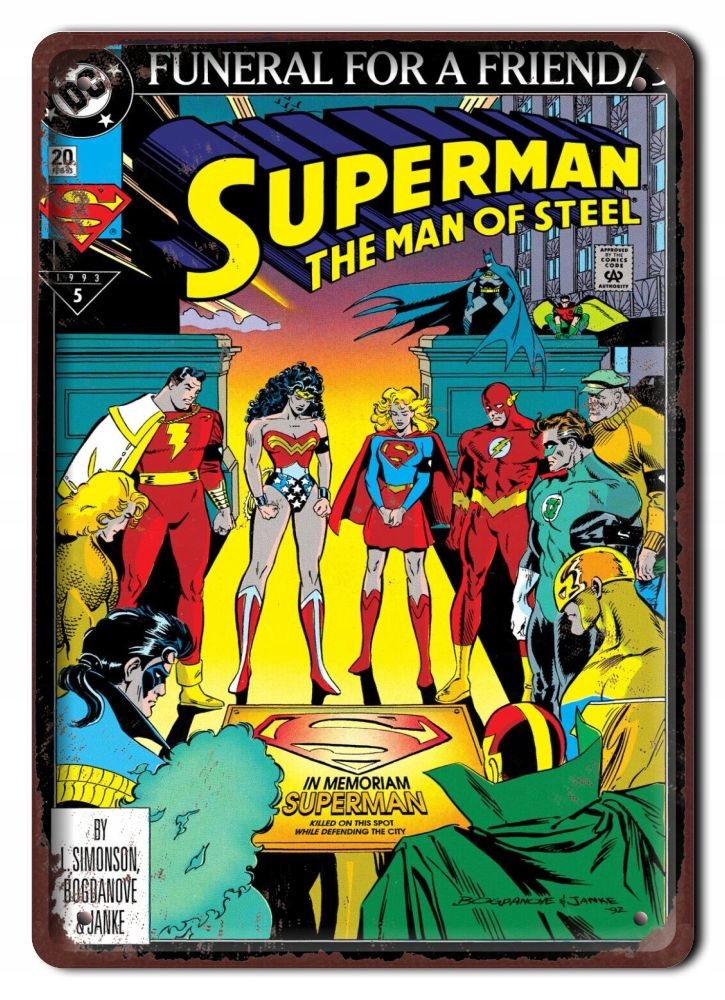 Komiks Plakat Metalowy Szyld Superman #16917