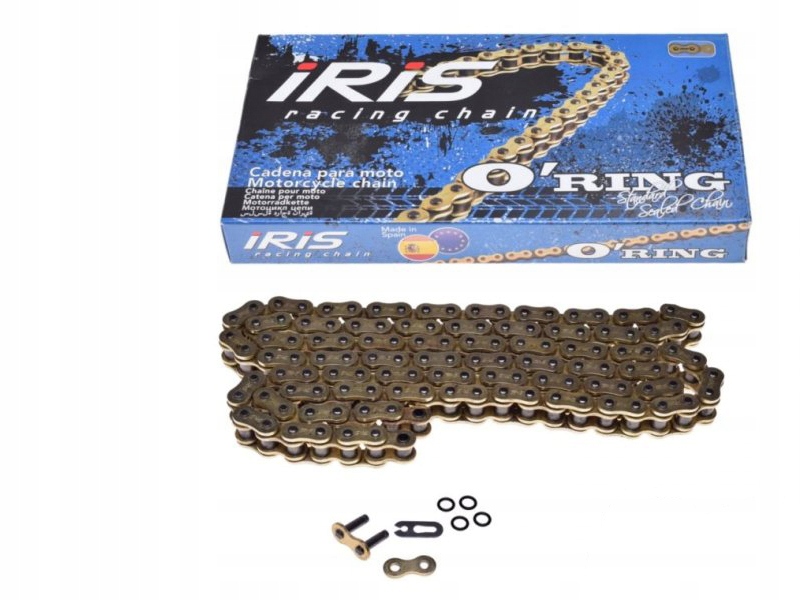 Hnací řetěz Iris 428 O-ring 134 článků zlatý