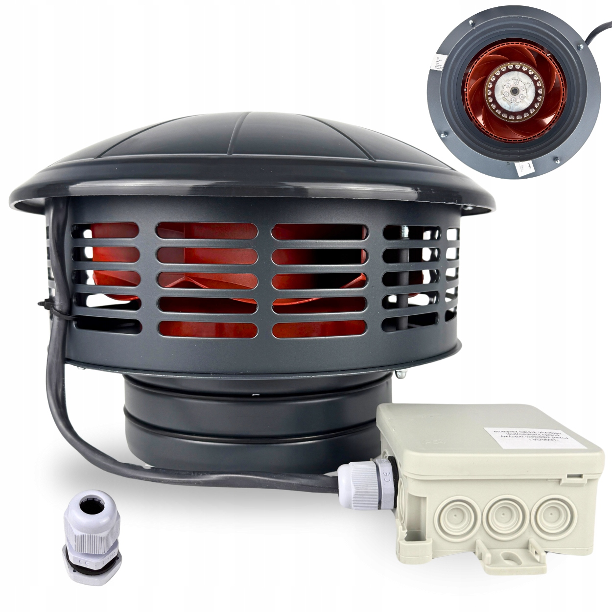 Průmyslový odtahový Střešní Ventilátor fi 200