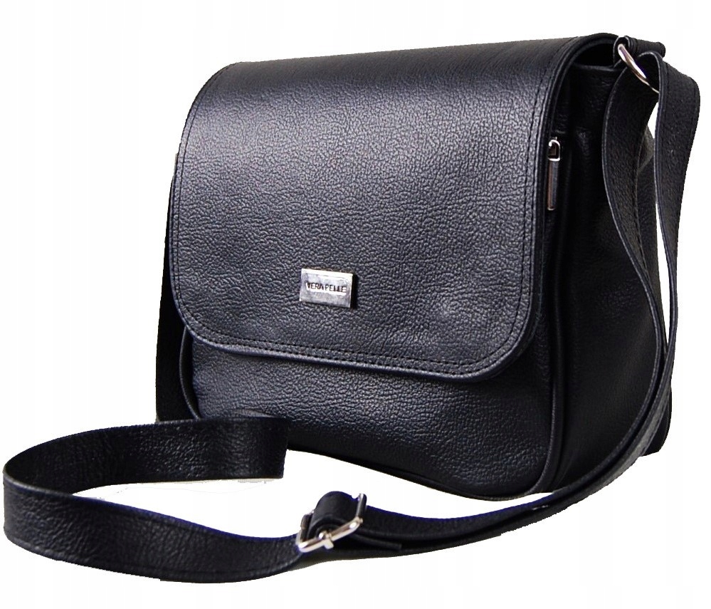 Torebka damska na ramię listonoszka - HANDMADE - 100% SKÓRA NATURALNA