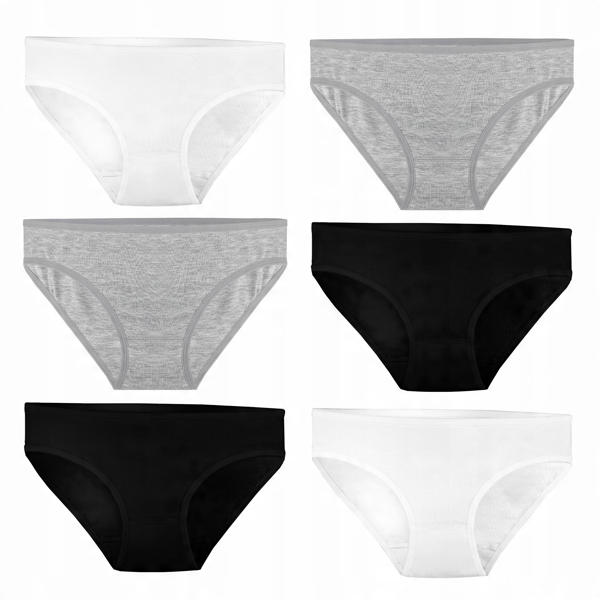 

6 Szt Majtki Figi Dziewczęce Lycra+bawełna 164/170