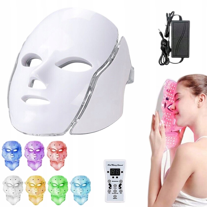 Led Maska Pro Odstranění Akné, Fotonové Omlazení, 7 Barev