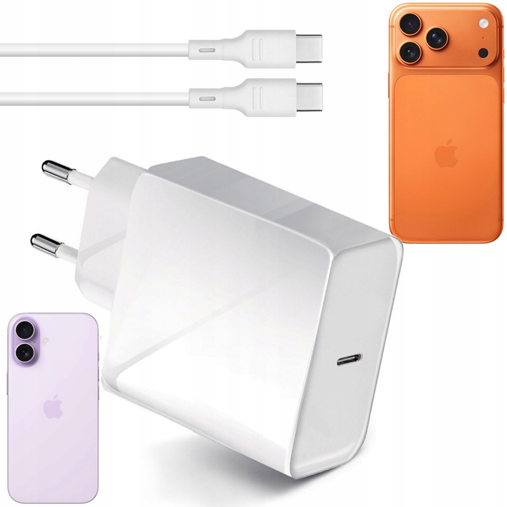 Rychlá nabíječka Kostka Usb-c Pd 45W Kabel pro Apple iPhone 17 Pro Pro Max