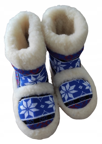 

Bambosze Kapcie Ciapy Góralskie Ciepłe Wełniane 37