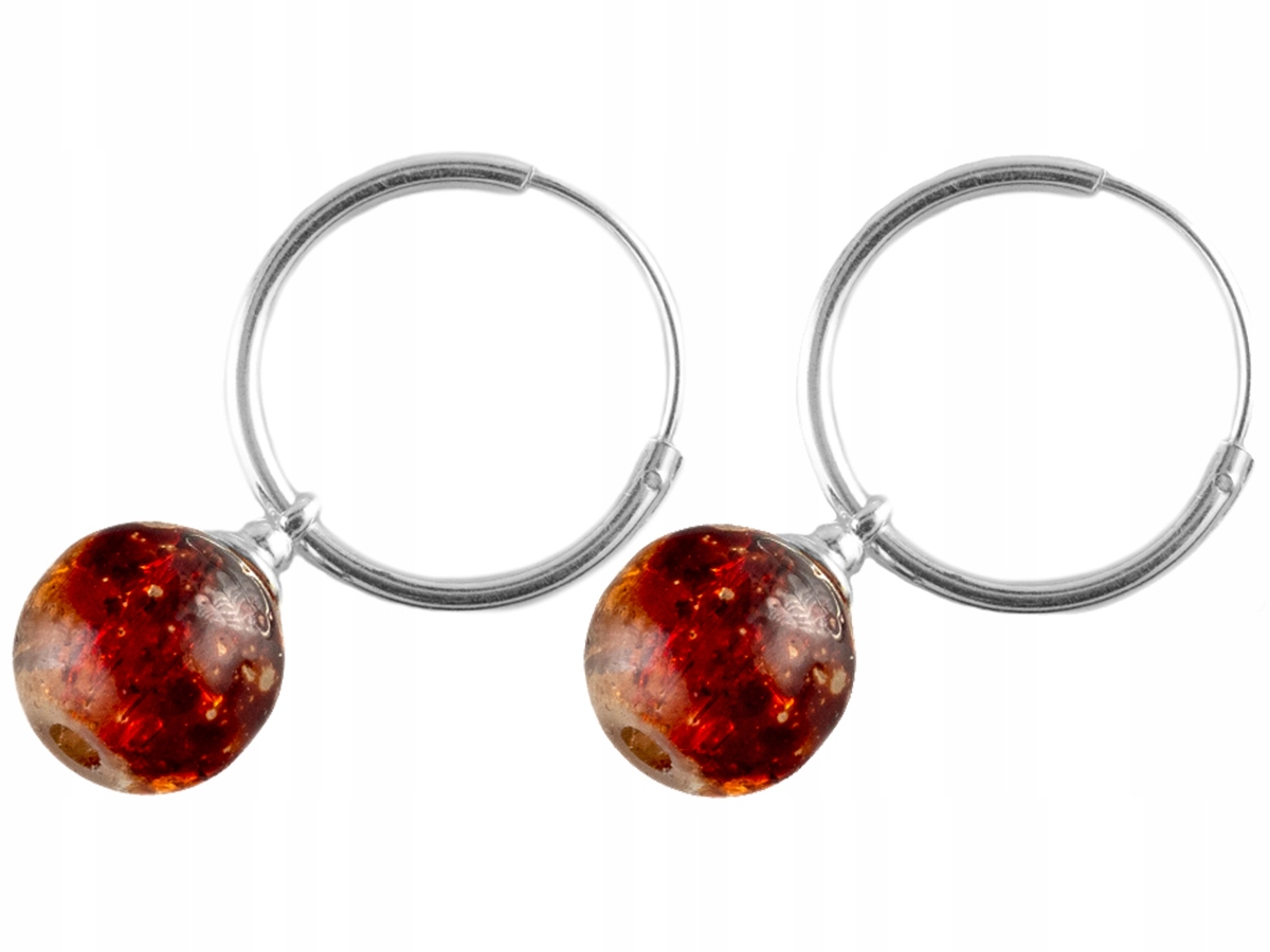 

Versil kolczyki koła 14 mm kulki 8 mm Srebro 925