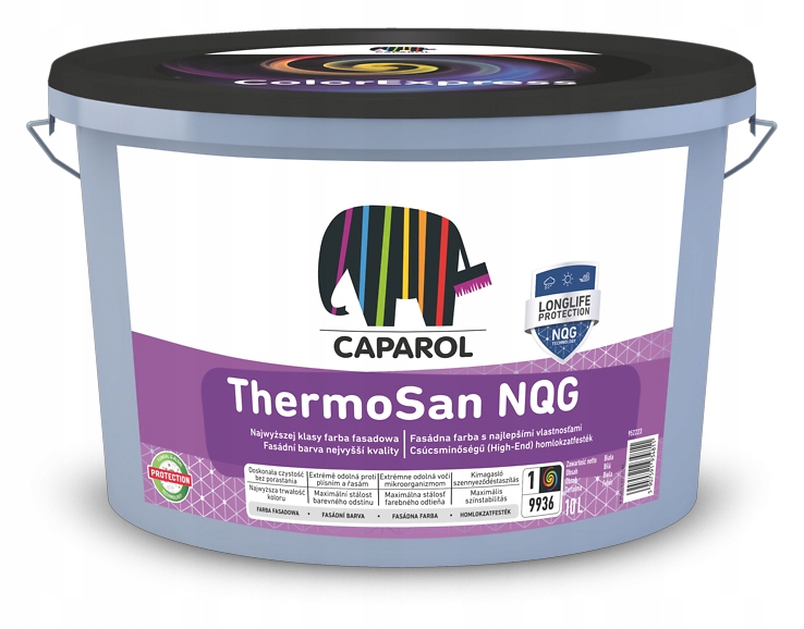 Farba silikonowa elewacyjna Caparol Thermosan Nqg 10l Biała jasny mat