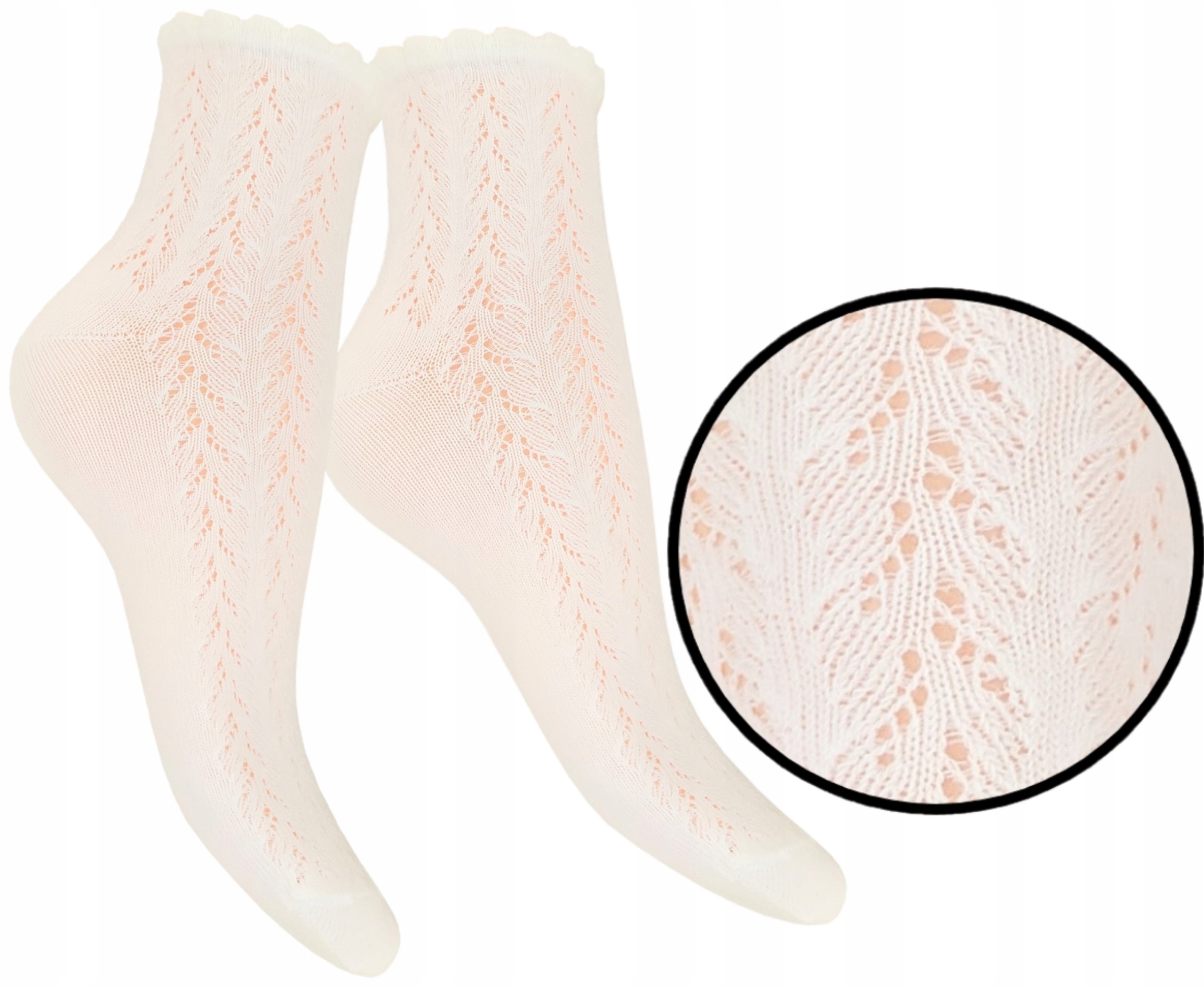 

Skarpety Damskie Milena Ażurowe Bawełniane 37 41