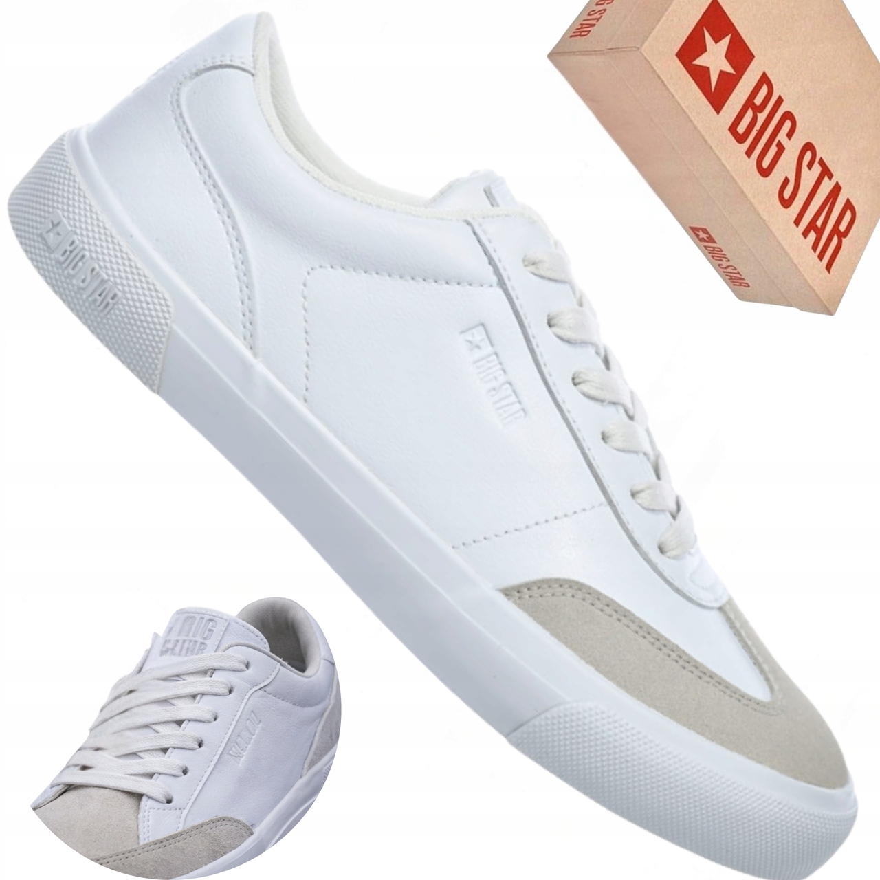 Buty męskie Big Star RR174178 białe sneakersy casual lekkie