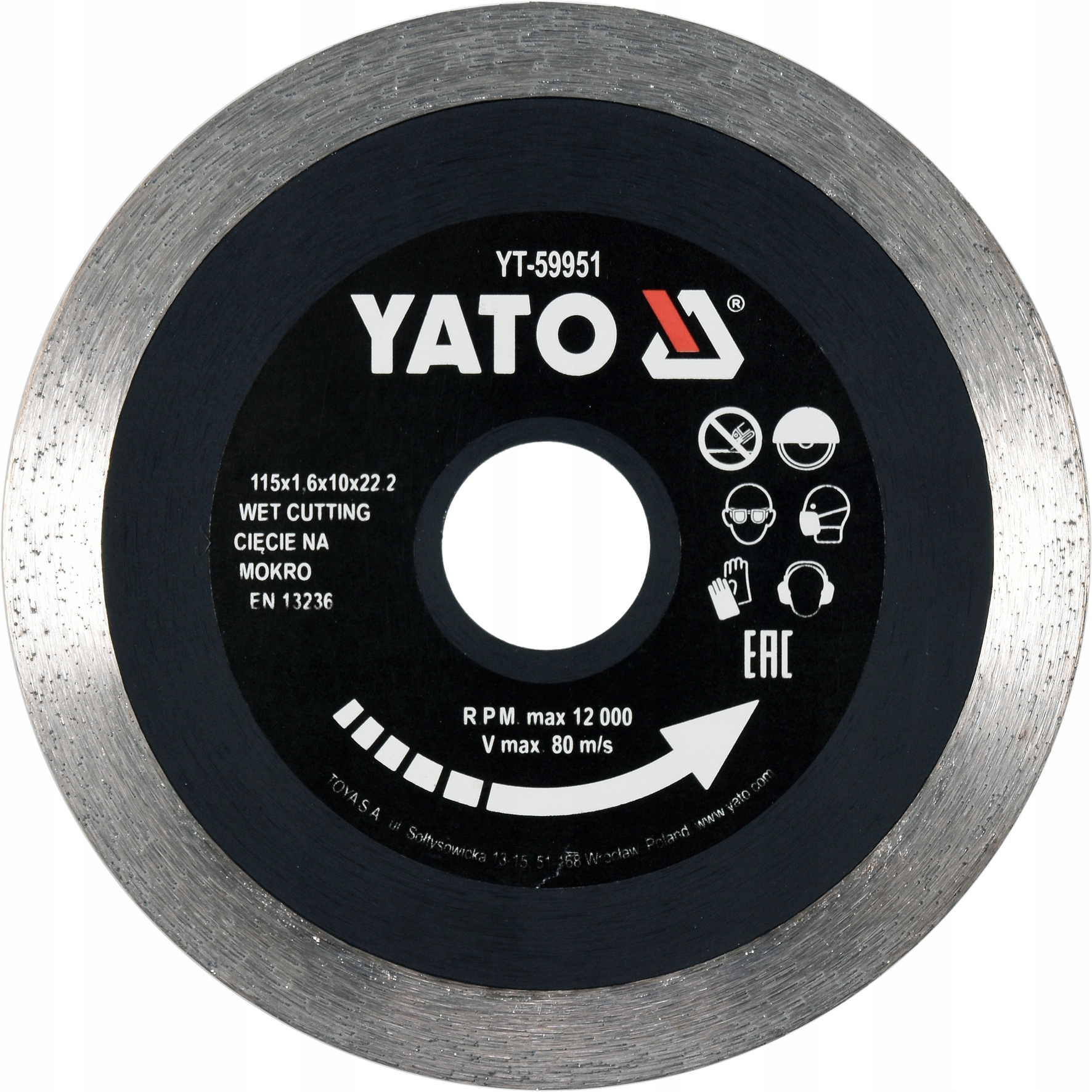 

Yato Tarcza Diamentowa Do Gresu Ciągła 115mm