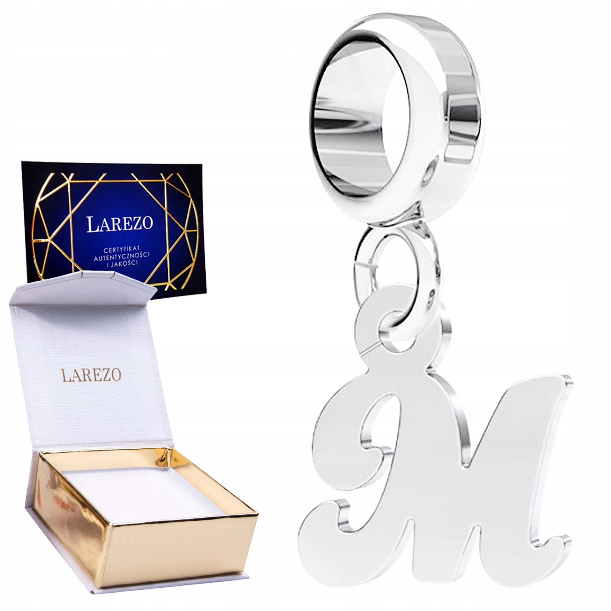 

Charms Literka M srebro 925