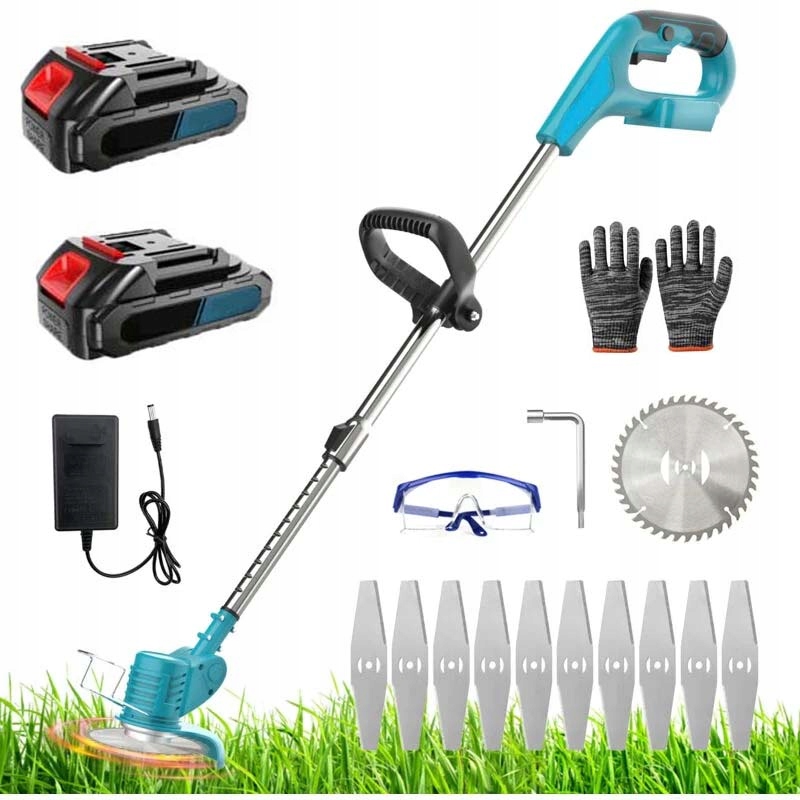 Elektrická Zahradní Sekačka 18000 Ot/min 3 Čepele 1300 Ot/min Regulace 85-122 CM