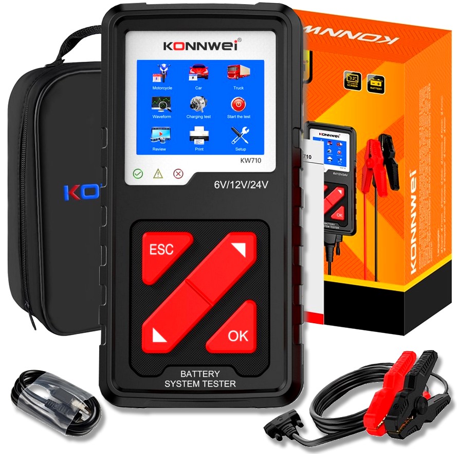 

Tester Do Akumulatorów 6V 12V 24V Konnwei KW710 Pl