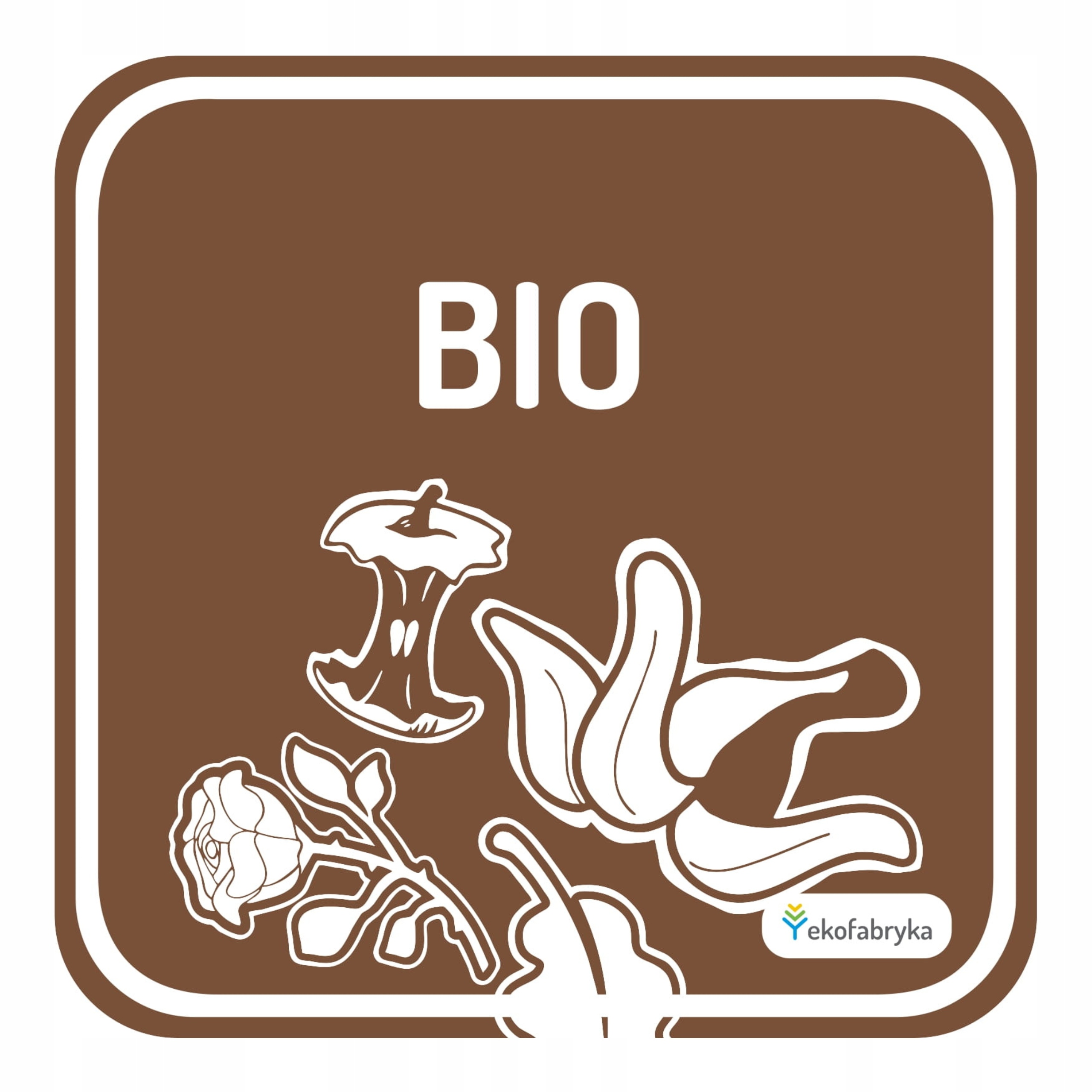 

Naklejka na kosz Segregacja śmieci 20cm Bio odpady