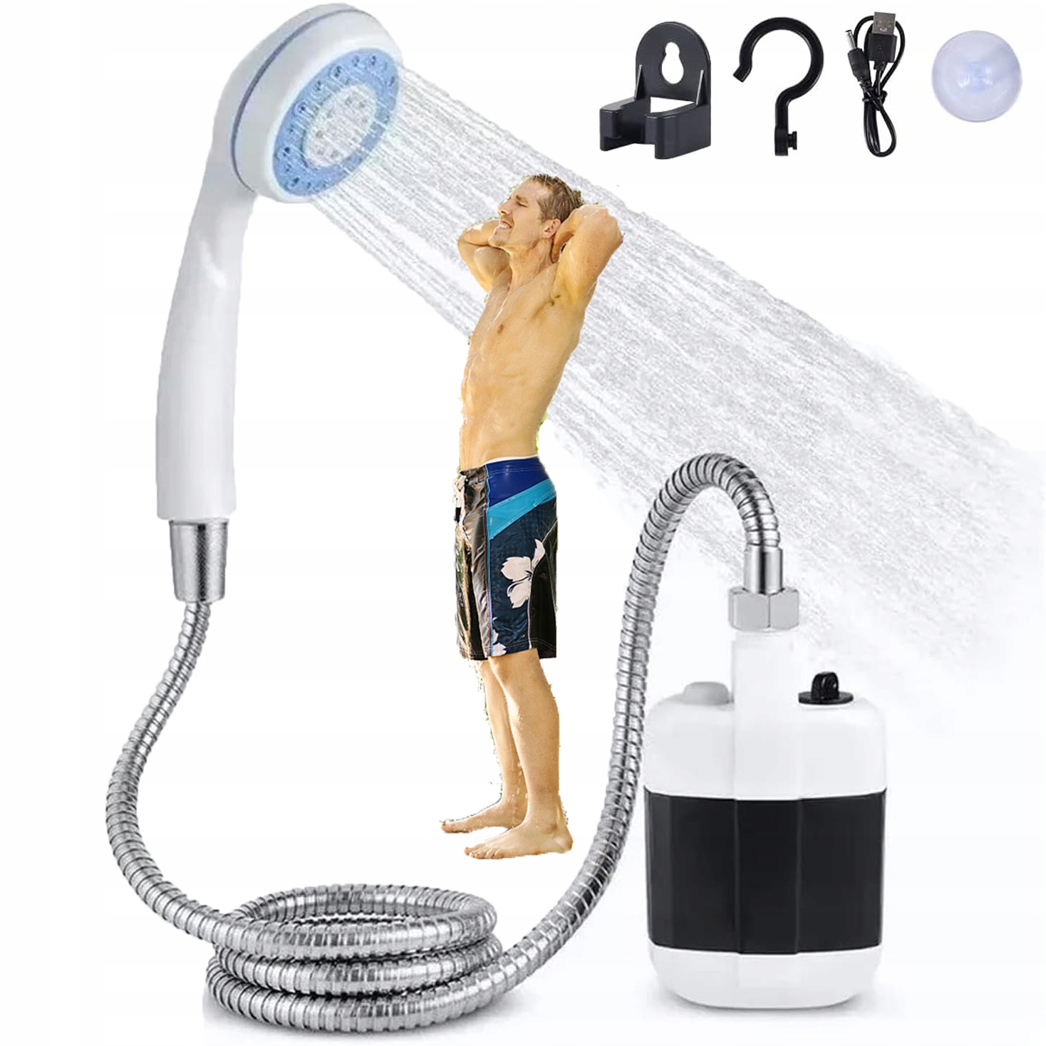 Turistická Sprcha Elektrická Pumpa Akumulátor 2200 mAh