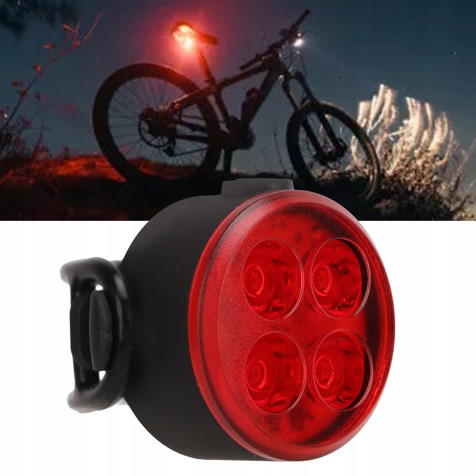 TYLNE ŚWIATŁO ROWERU USB AKUMULATOR WODOODPORNY Rodzaj zestaw