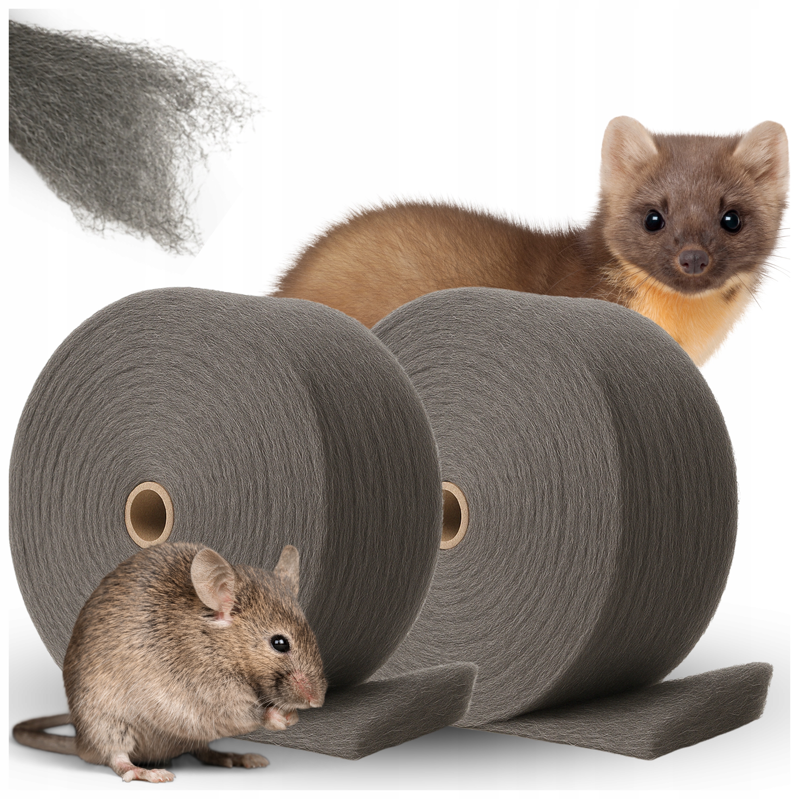 Wełna Stalowa 2kg Zwalczanie Mysz Szczurów Kun Ochrona Przed Gryzoniami