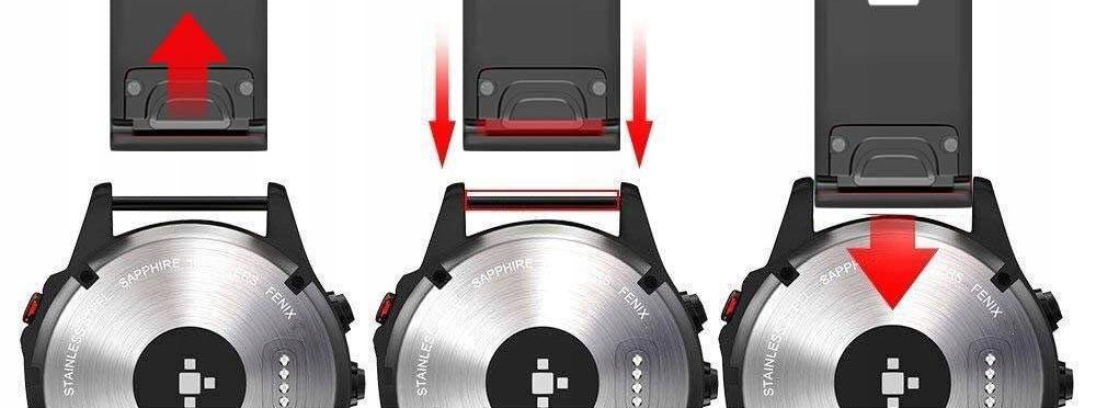 CZARNY Pasek Garmin Forerunner 965 Szerokość 22 mm