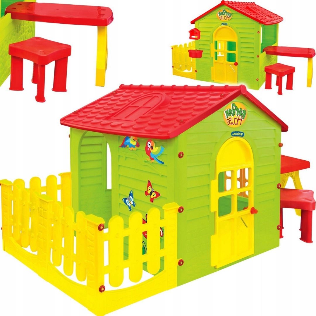 OGRODOWY LETNI DOMEK DZIECIĘCY ZABAWKA Z PŁOTKIEM STOLIKIEM Kod producenta WIELKI DOMEK DO OGRODU DLA DZIECI DUŻY XXL