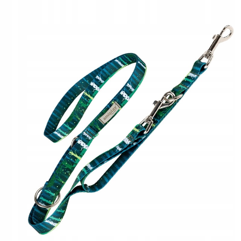 Levně Amiplay Vodítko pro psa 7v1 BeNature S 100-200 x 1,5 cm Forest