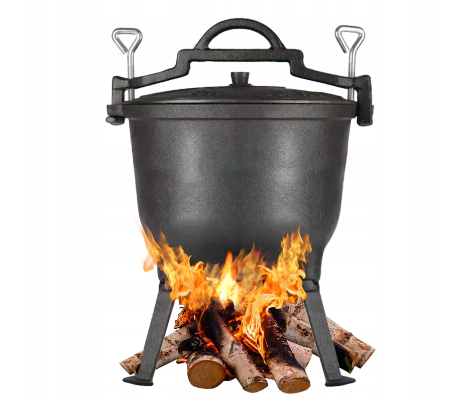 Litinový Kotlík, Maďarský Zahradní Hrnec 5 L, Polská Značka Kované Litiny