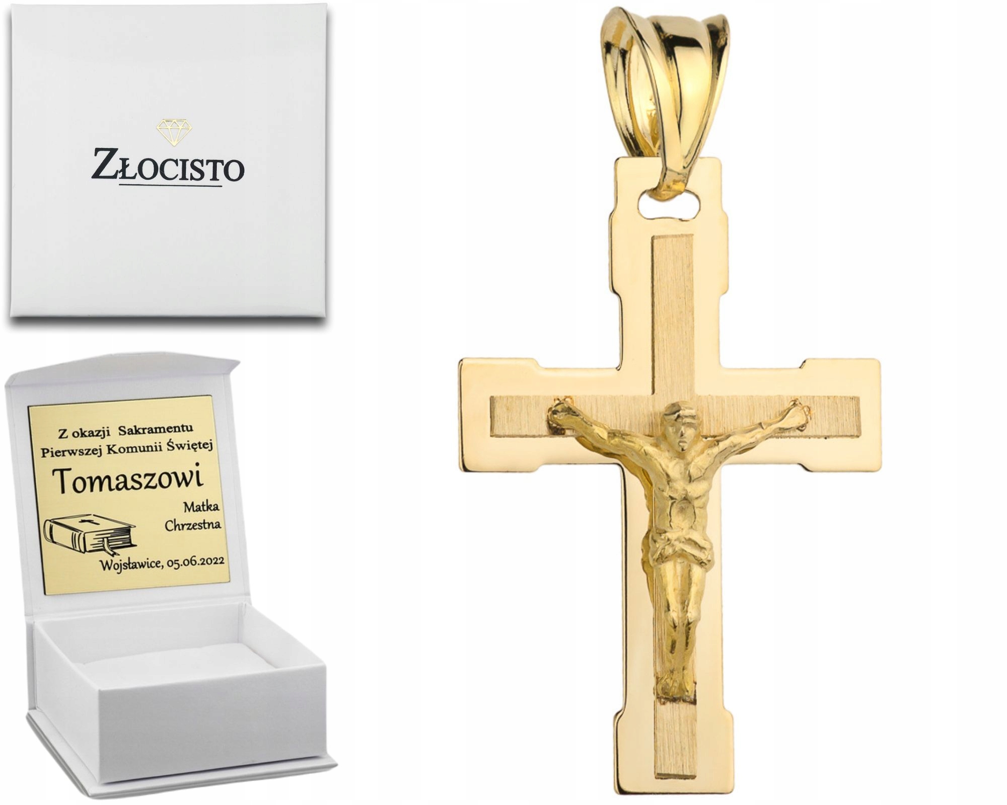 Zlatý Křížek S Obrázkem Pána Ježíše 585 Gravírování