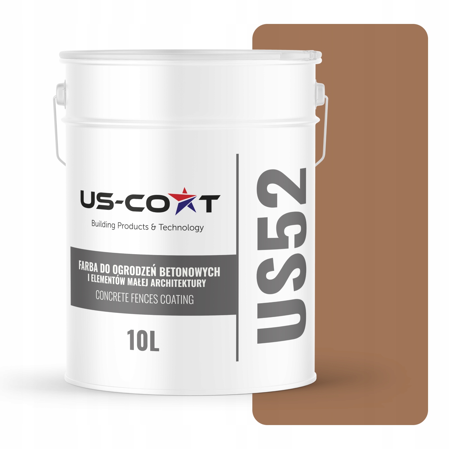 Farba Na Betón, Plotové Brány, Vonkajšia, 10 L, Teplá Hnedá, F576