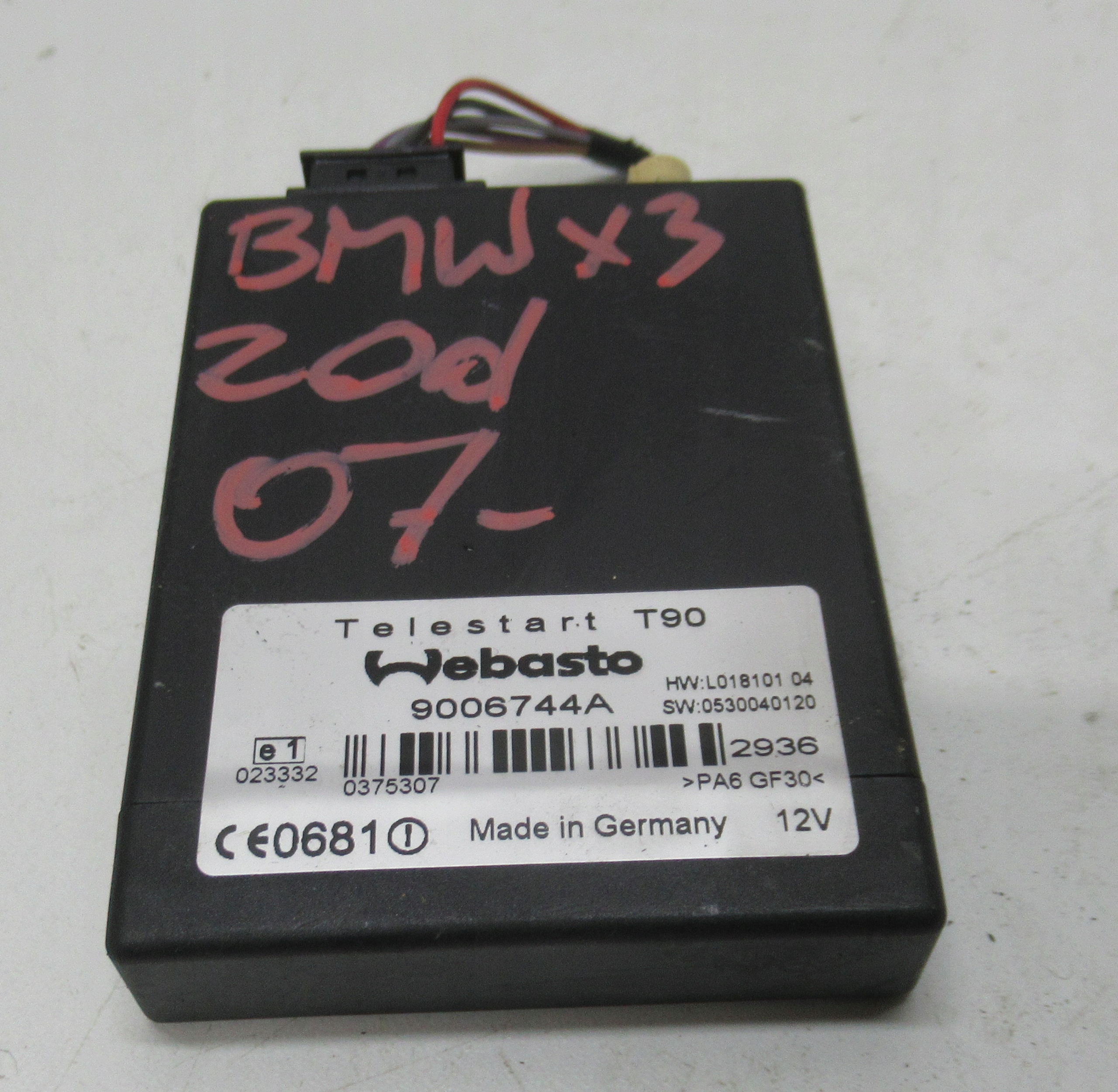 BMW X3 E83 2.0D upravljačka WEBASTO 9006744A