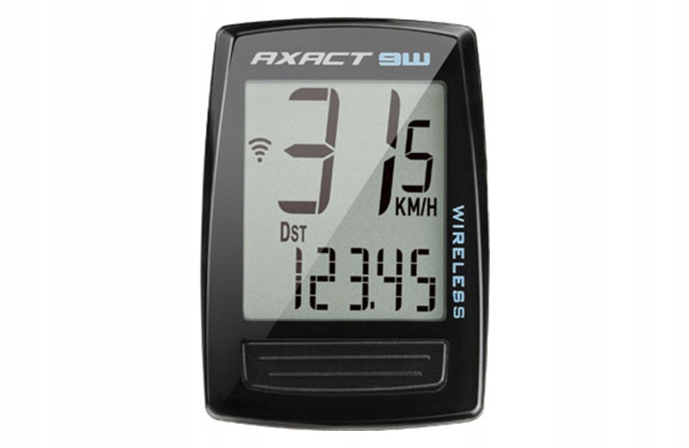 Licznik Axact 9W, bezprzewodowy, czarny