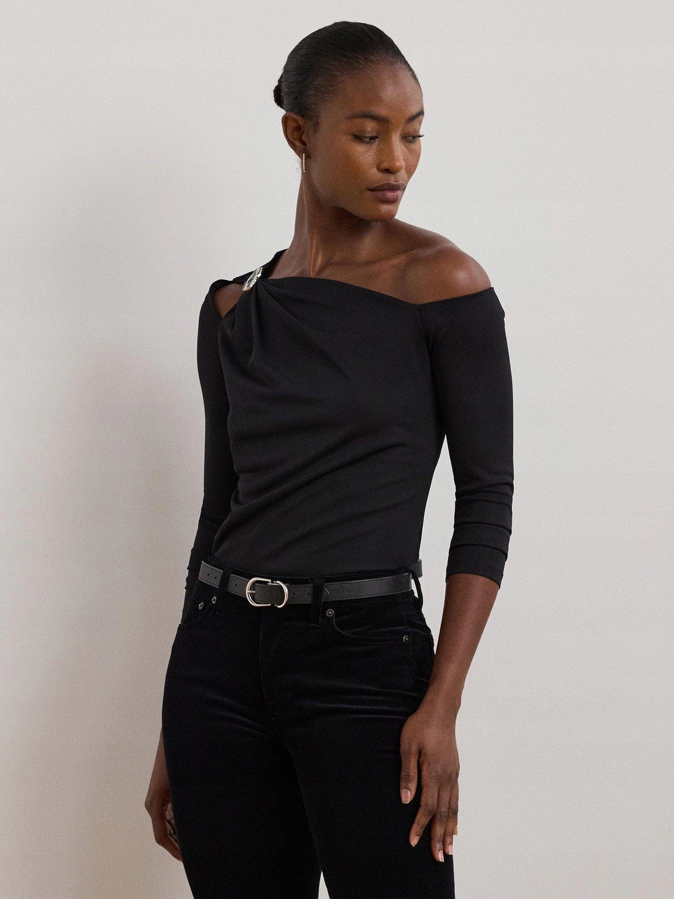 Lauren Ralph Lauren Černá Blůzka S Zirkony (M)