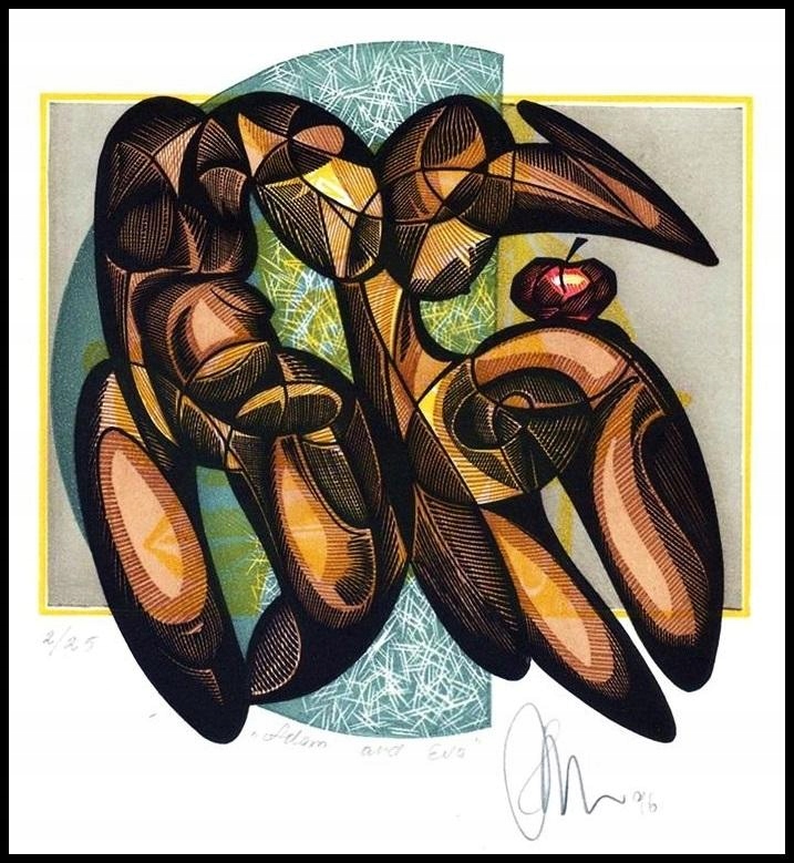 

Agirba 1996 Exlibris X6 Adam i Ewa Projekt p82