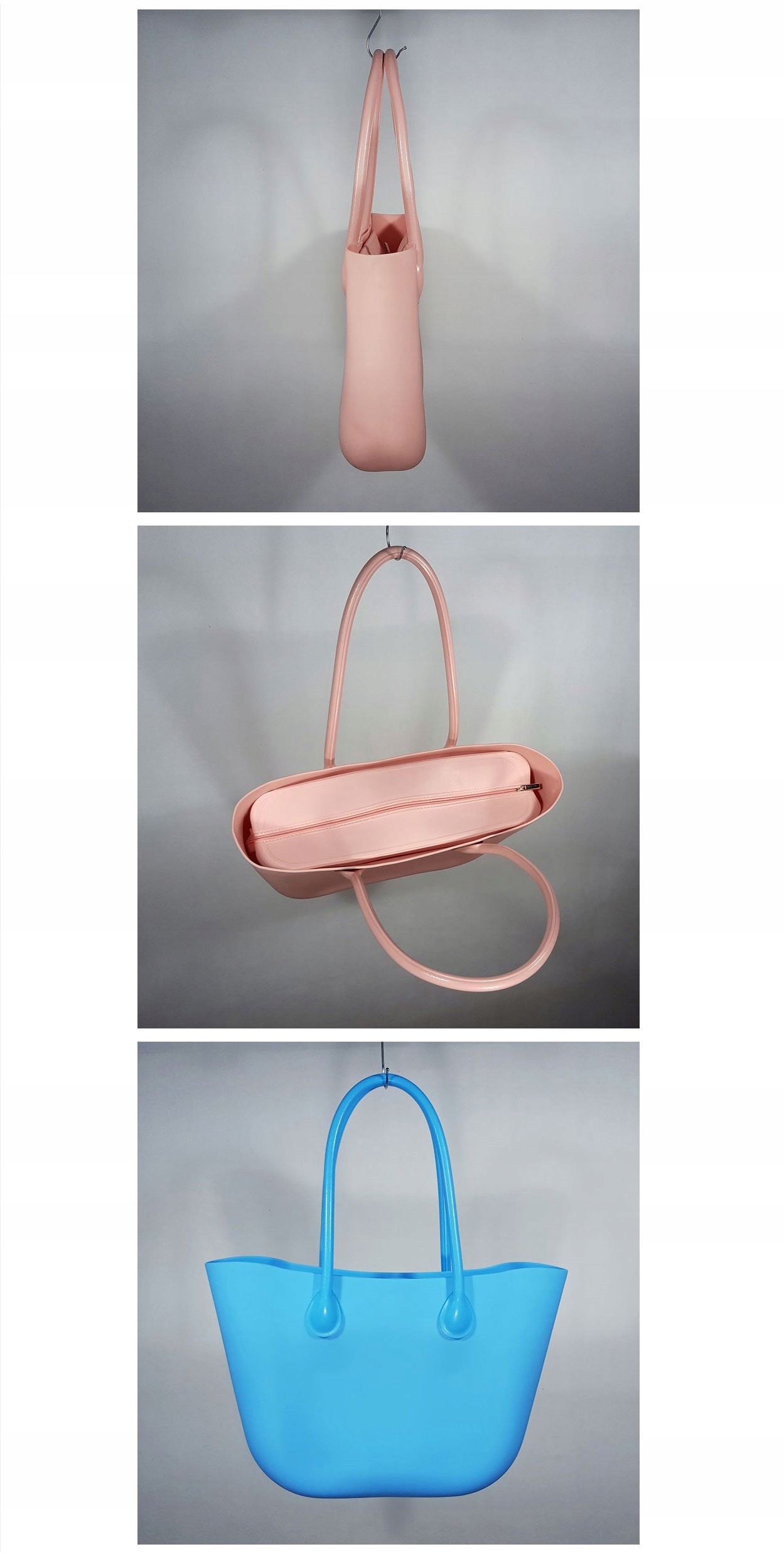 O TORBA GUMOWA HOBO TOREBKA JELLY SHOPPER BAG TGG Materiał dominujący guma