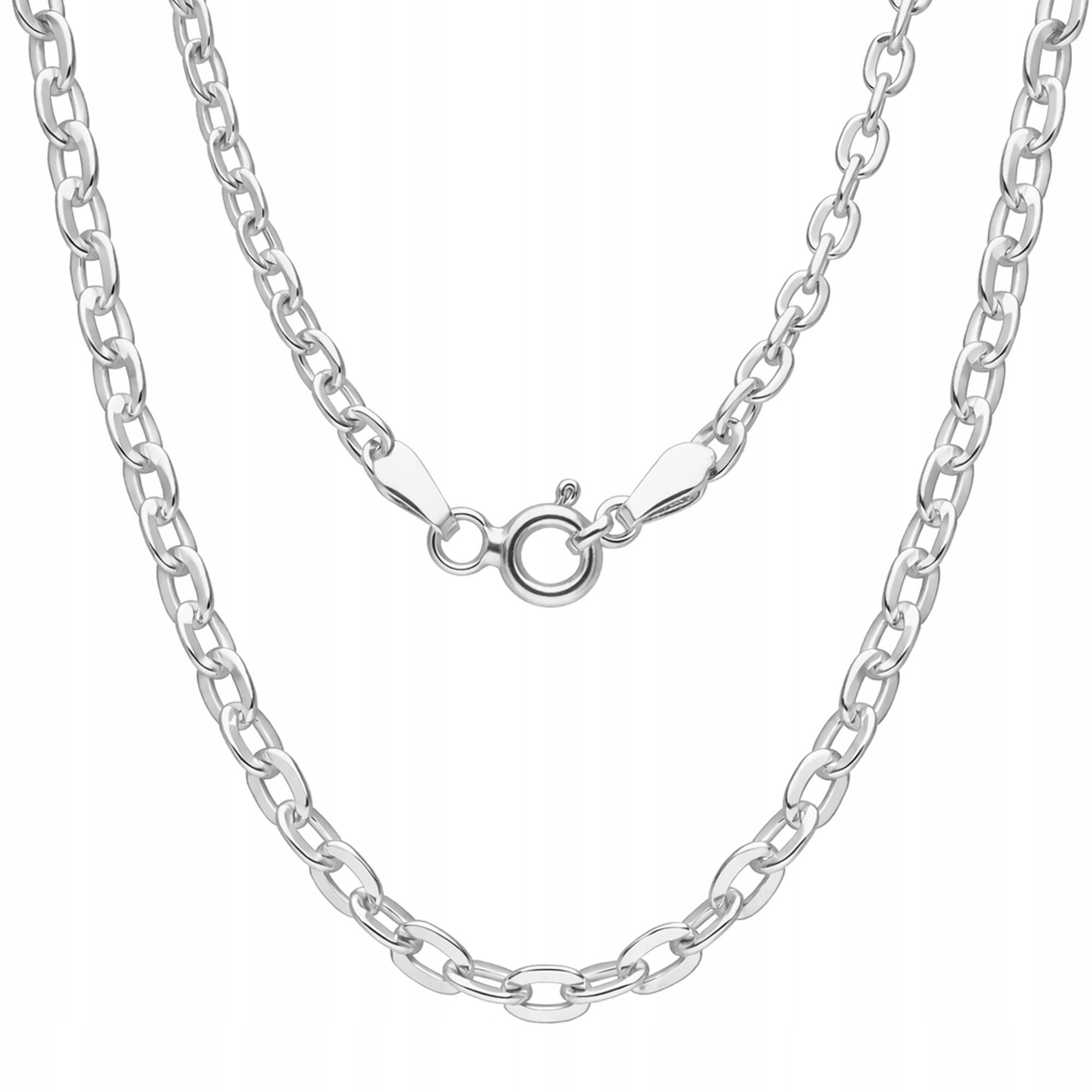 Stříbrný řetízek 925 Ankier plochý dámský pánský 65 cm