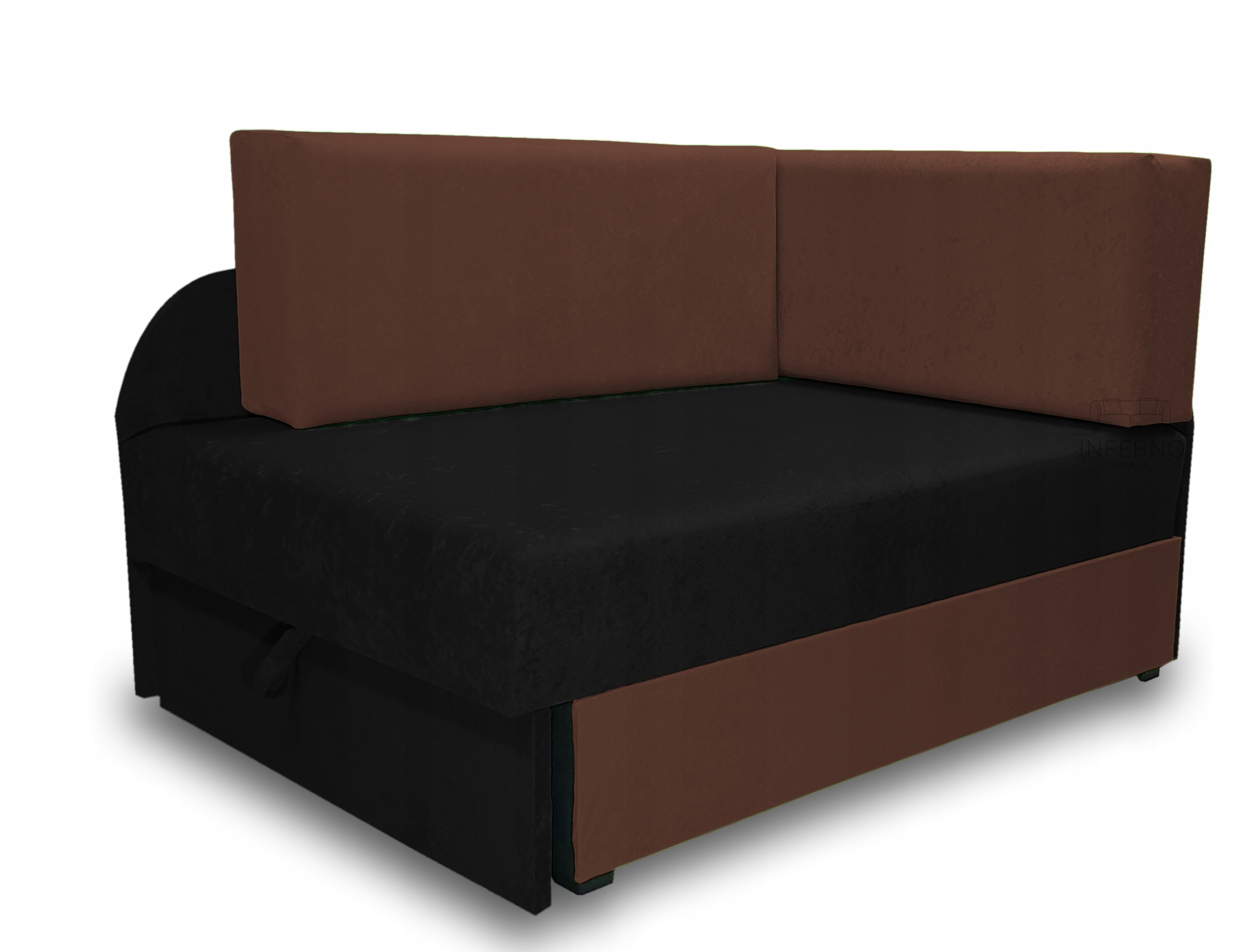 Łóżko dziecięce z materacem piankowym 10cm - stylowy narożnik