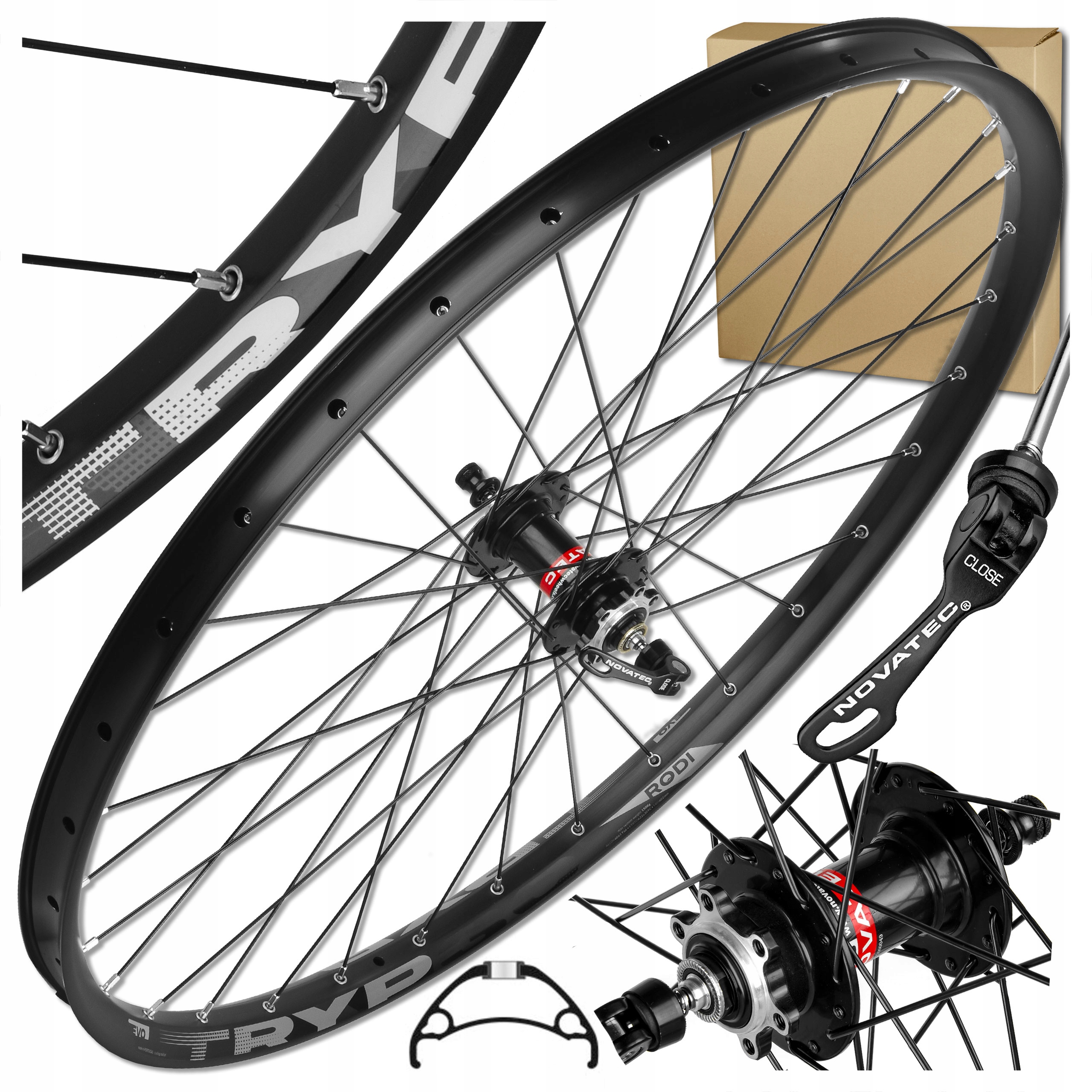 Koło Rowerowe Przód Rodi Tryp 30 Evo 29'' 622x30 Novatec Tarcza Tubeless Tr
