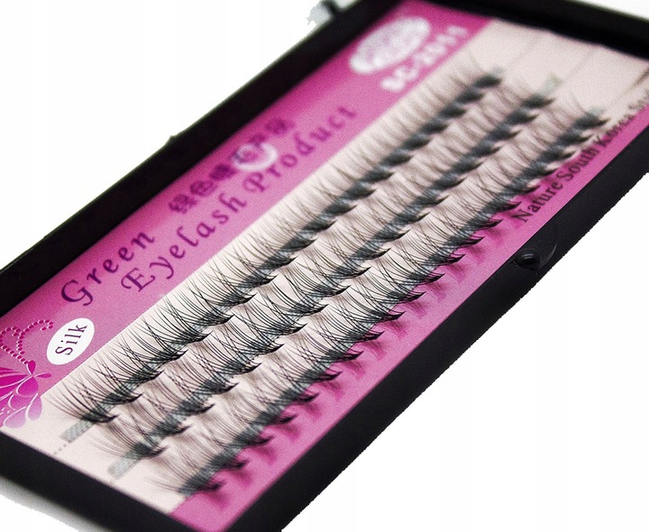 Kępki Rzęsy Jedwabne Naturalne Gęste 8 mm