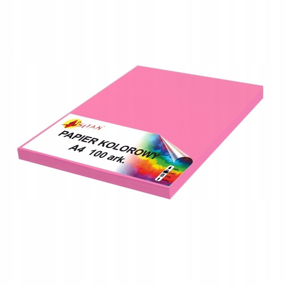 

Papier kolorowy A4 80g różowy landrynkowy 100 ark