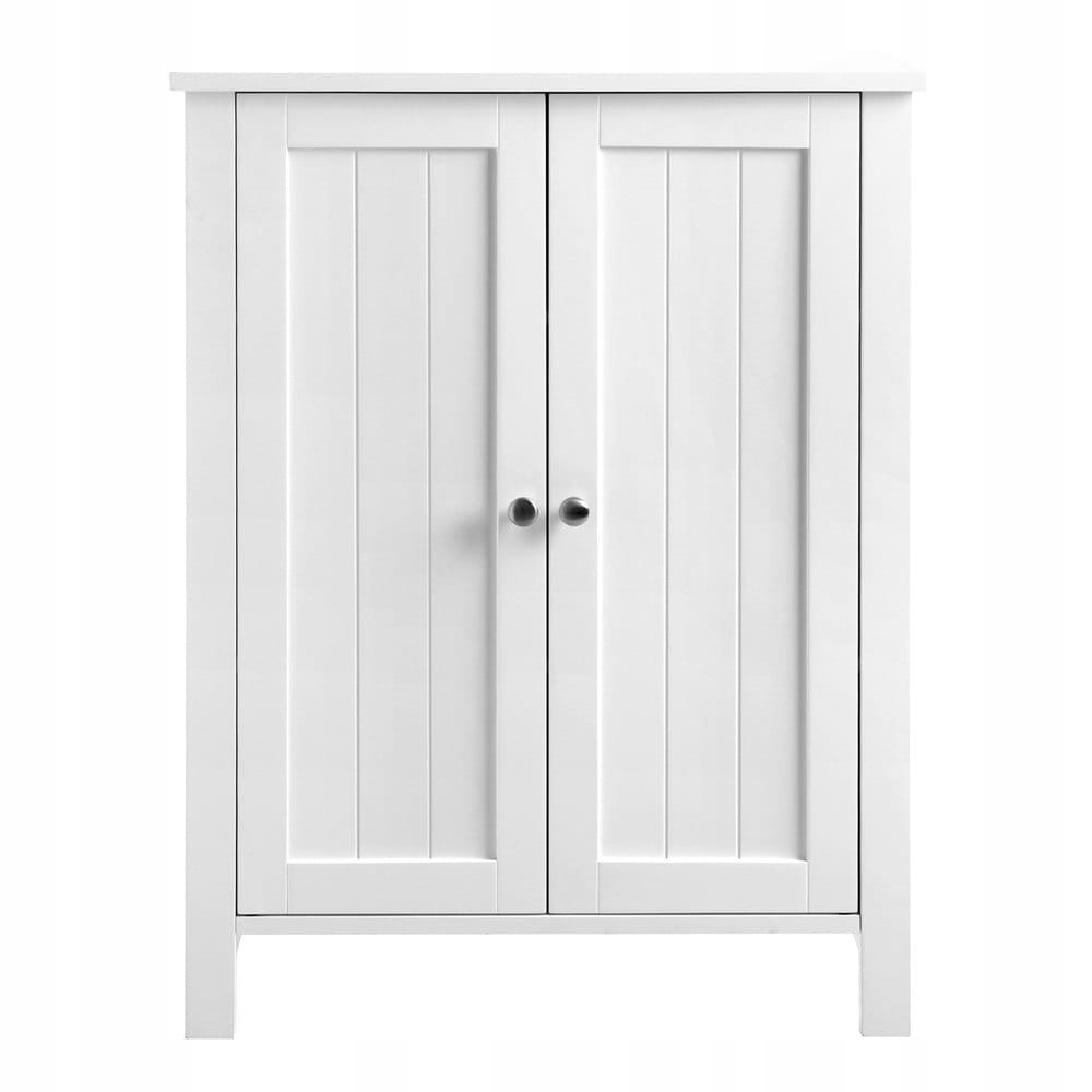 REGAŁ SZAFKA PÓŁKA KOMODA BIAŁA STOJĄCA MDF Wykończenie satynowe