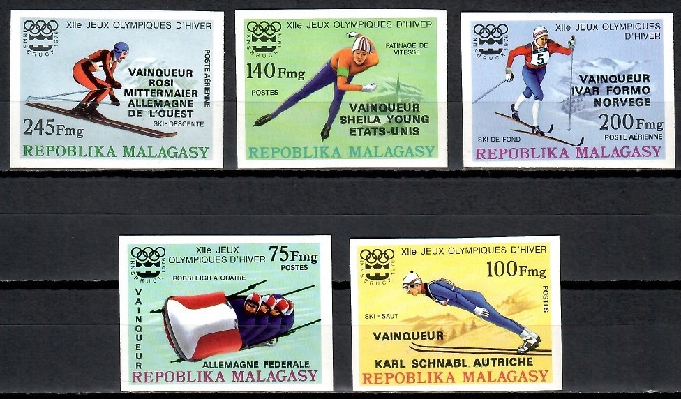 Madagaskar 1976 Mi 802-806B Czyste **