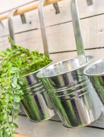 

Doniczki Osłonki Wiszące 5 Sztuk Komplet Chrom Hak