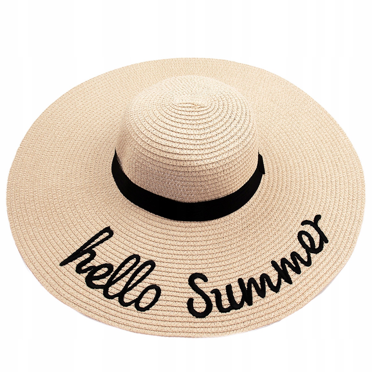 

Kapelusz Słomkowy Duży napis plażowy damski