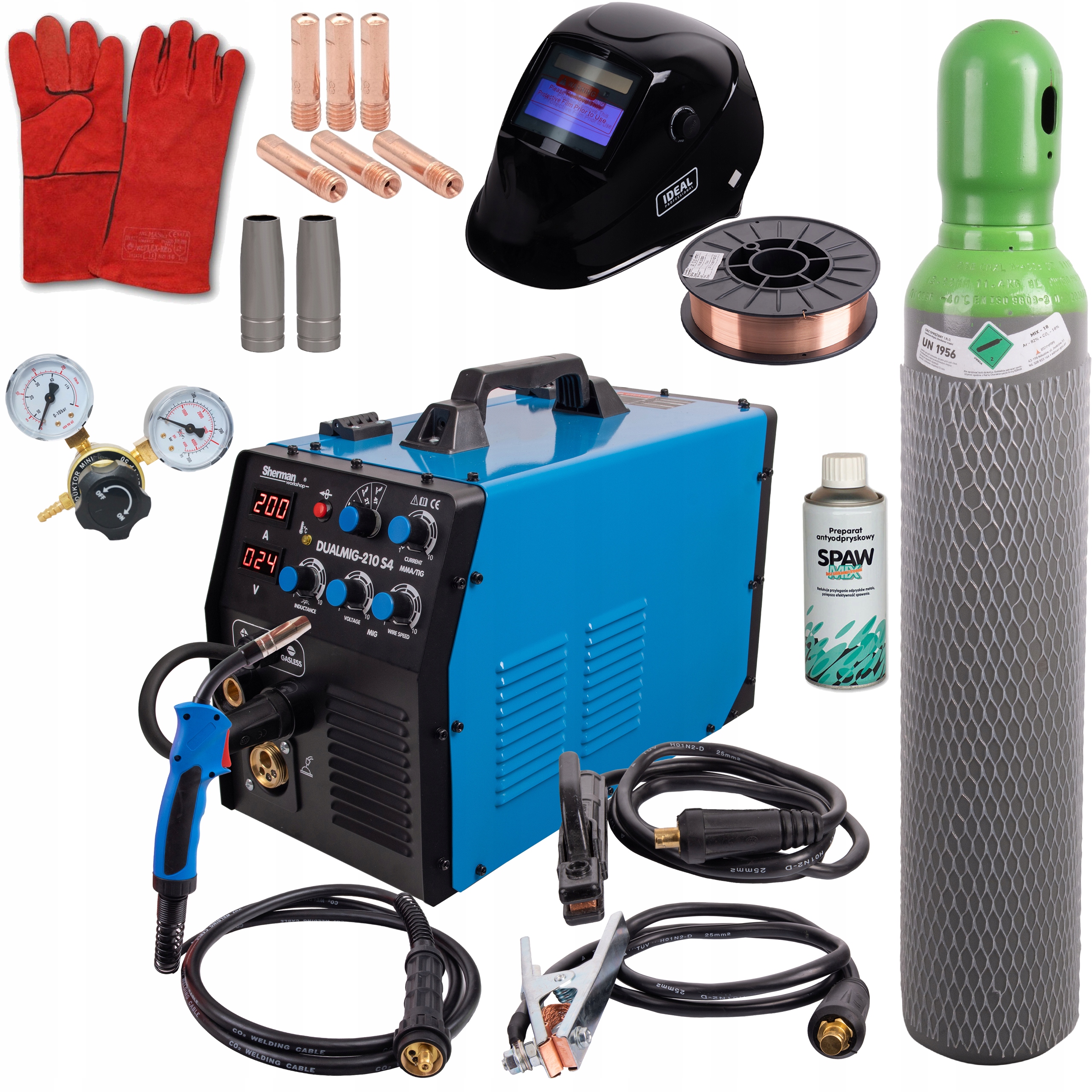 SPAWARKA MIGOMAT SHERMAN DUALMIG 210 S4 MMA TIG